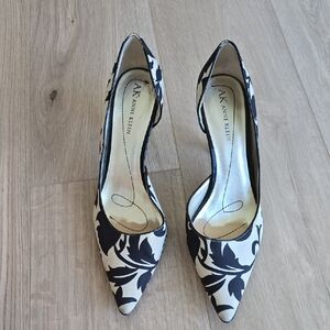 Anne Klein Catherine Floral Satin D'Orsay Pump 6.5M